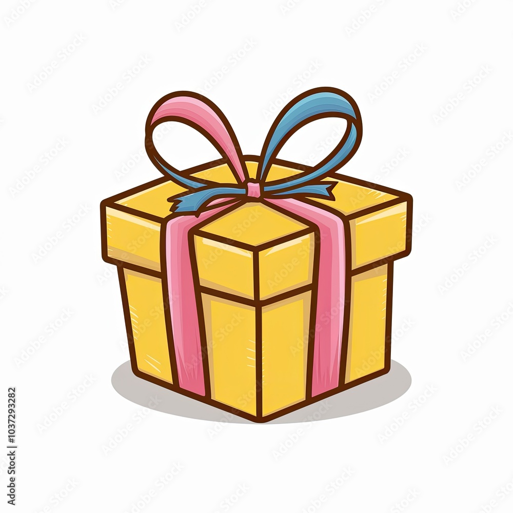 Sticker red gift box