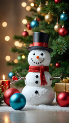 Abstraktion Retro Postkarte Haus Schneemann 9х16. Hintergrund für das Design 1.