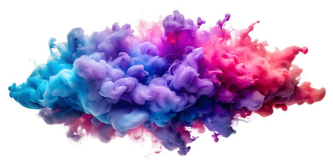 Naklejka premium Mixed color explosion isolated on a transparent background.