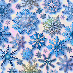 seamless pattern with snowflakes