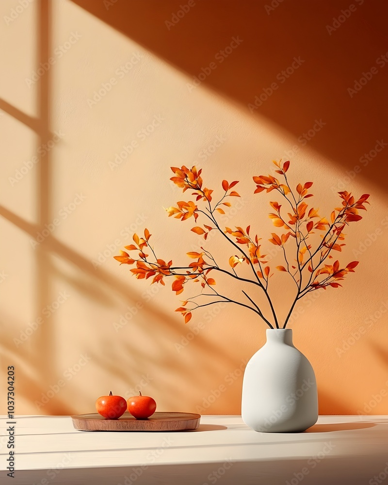 Poster luminous 3d studio environment with rich tones tidy floor and wall showcasing elegant merchandise un