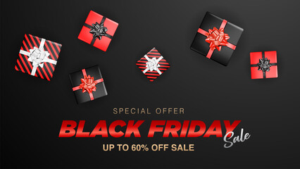 Black friday with luxury background. Black Friday sale banner design.Design template for Black Friday sale, advertising and social media.
