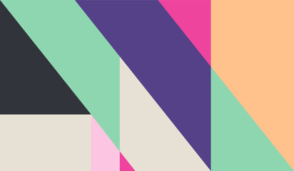 Obraz premium Simple with vintage colors shapes geometric vector background design