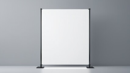 Modern 10 x 10 banner stand mockup for corporate use, featuring a creative, abstract design. Ideal for business events, this minimal pull-up banner is professional