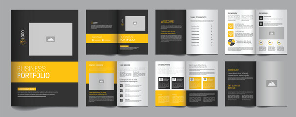 Company brochure template layout design minimal brochure template design