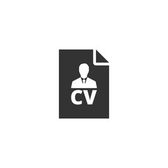 CV application icon isolated on transparent background