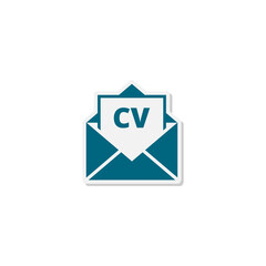 CV application icon isolated on transparent background