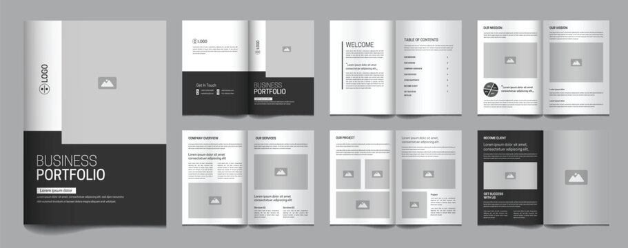 Business brochure template layout design minimal brochure template design