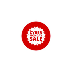 Cyber Monday sale circle icon isolated on transparent background