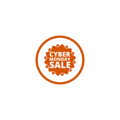 Cyber Monday sale circle icon isolated on transparent background