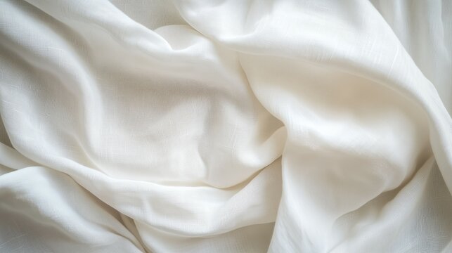 Una texture morbida e raffinata di tessuto bianco di cotone e lino, perfetta per trasmettere eleganza, minimalismo e naturalezza in un contesto moderno.
