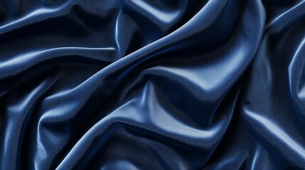 Fototapeta premium Un tessuto in blu viola dai toni intensi e avvolgenti, con pieghe morbide che creano un senso di lusso e opulenza, perfetto per design raffinati.