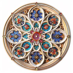 Obraz premium A 3D cathedral window clipart Christian architecture