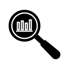 Analysis icon. Analytics symbol, analyzing vector sign. Marketing Research icon. Finance monitoring symbol.