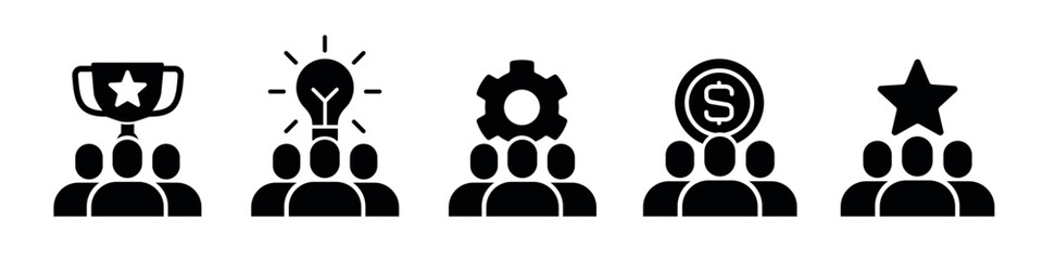 Team icon. Teamwork icon set.