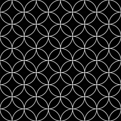 Naklejka premium Geometric seamless pattern. Vector background. Black and white.