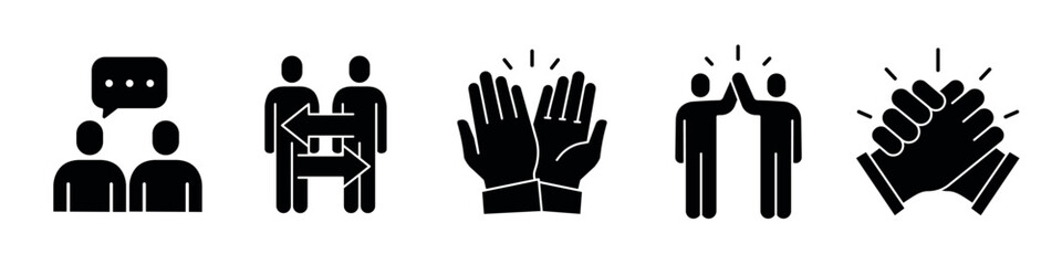 Obraz premium Team icon. Teamwork icon set.