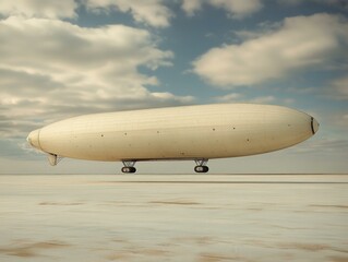 Historical Airship in Flight, Vintage Aviation