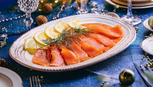 saumon gravlax fait maison, avec citron et aneth