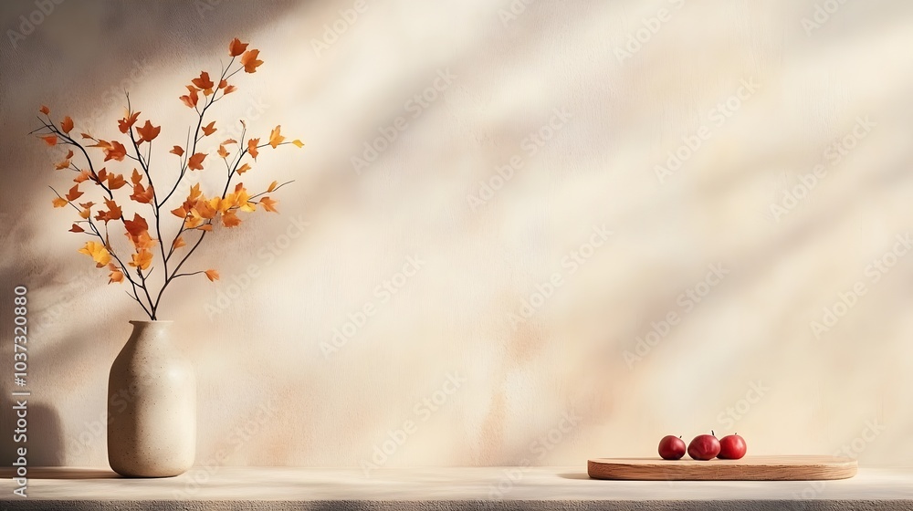 Poster effulgent 3d studio scene with diverse hues minimal clutter uncluttered floor and wall hosting produ