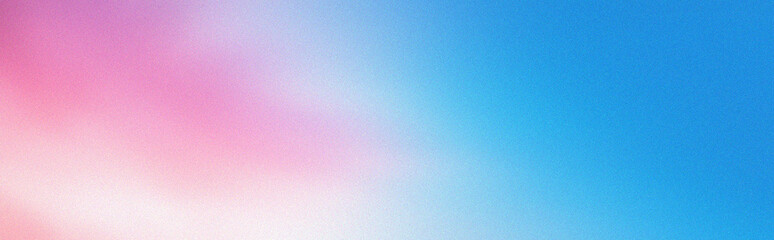 A gentle gradient of pink transitioning to light blue grainy texture background, evoking a soft and dreamy atmosphere with a smooth color flow.