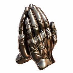 A 3D praying hands clipart Christian gesture