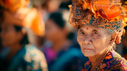 vibrant atmosphere of traditional indonesian batik festival