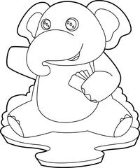 Elephant Poker Poker cards Animal Vector Graphic Art Illustration