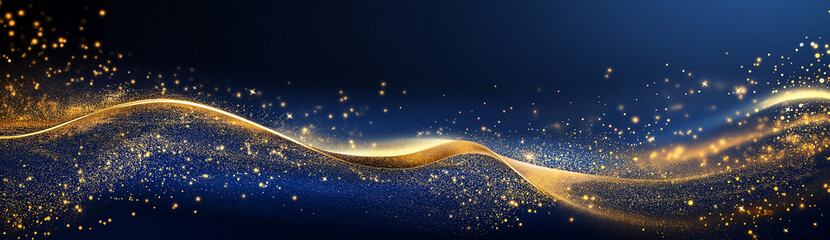 Blue background with golden decoration on the left and right sides, dark blue 
color, Ai
