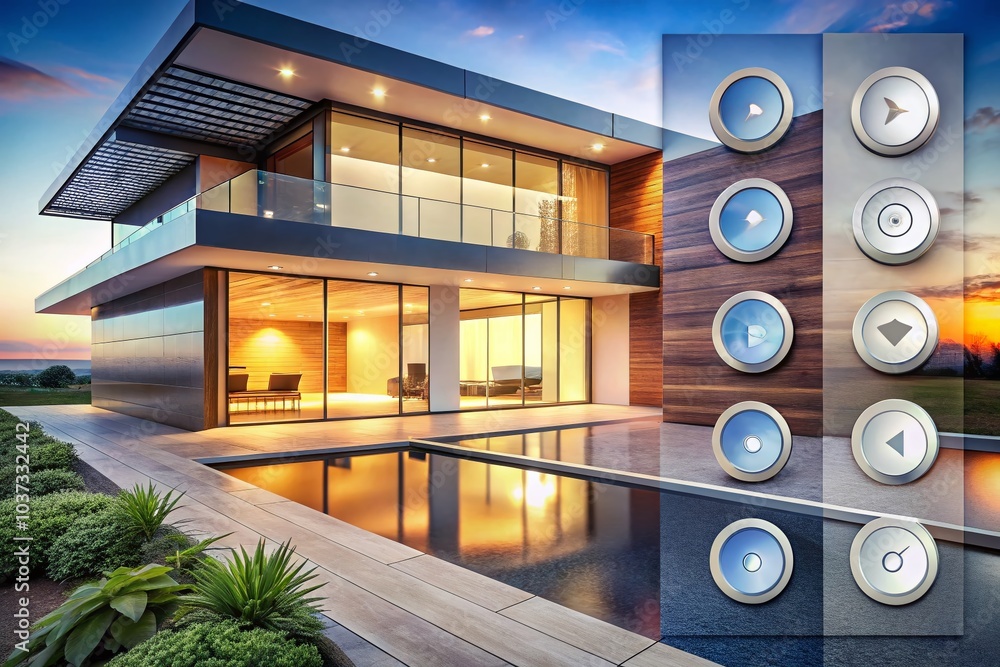 Poster modern web button and slider design for enhanced user experience in digital interfaces