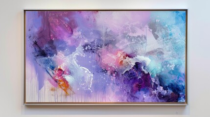 Abstract Painting of Purple and Pink