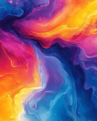 Fototapeta premium colorful watercolor fluid art background