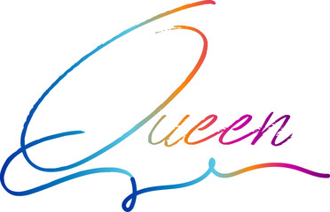 Queen text editable style effect, queen text, gradient color queen text