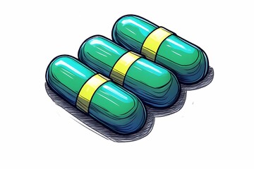 Medical pills in various shapes and colors, ideal for representing healthcare, pharmaceuticals, and medication-related themes in stock imagery.