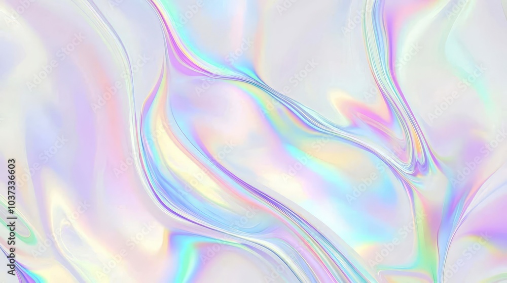Poster captivating iridescent patterns a stunning display of colorful swirls and fluid shapes for artistic 