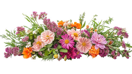 Obraz premium Bouquet of flowers on a transparent background, png
