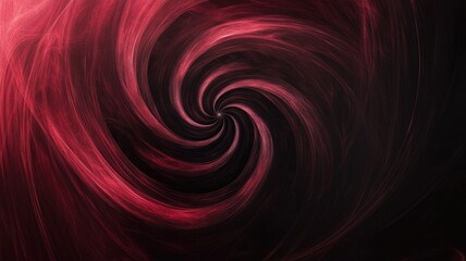 Burgundy and black abstract fractal art with a spiral twist pattern.