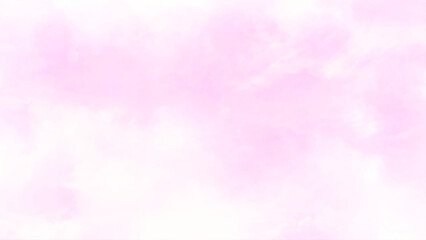 Bright pink sky with fluffy white clouds on a sunny day vector.  Beautiful white cloud on pink sky background.