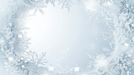 Obraz premium a snowflake decoration background with a white and gray color scheme