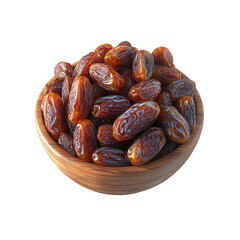 Obraz premium Dates in a Wooden Bowl