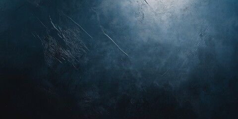 Dark weathered metal surface with subtle scratches and a rough texture, featuring deep blue tones, creating a rugged and industrial metallic effect, grunge or vintage designs, selective focus