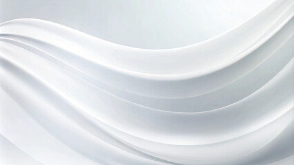 3D white geometric abstract background overlap layer on bright space with waves decoration. Abstract white and light gray wave modern soft luxury texture with smooth and clean vector subtle background