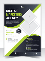 Modern digital marketing agency flyer template
