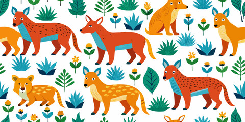 seamless pattern with giraffe