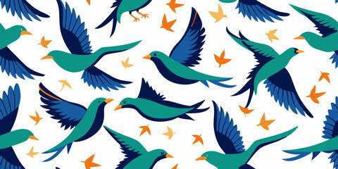 seamless pattern with birds