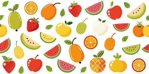 seamless pattern with fruits
