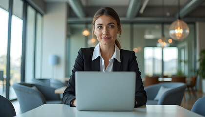 businesswoman working in office