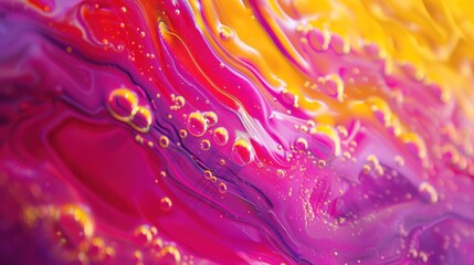 Fototapeta premium Abstract Liquid Art with Bubbles
