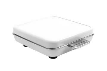 white kitchen scale isolated on a white transparent background