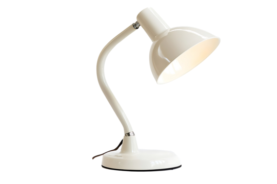 white table lamp isolated on a white transparent background